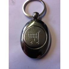 Black Sun (Key ring with trolley coin in silver)