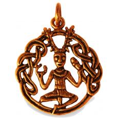 keltischer Cernunnos (Kettenanhnger in Bronze)
