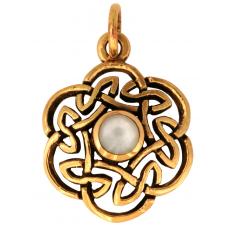 Nuada - Celtic knot pearl (Pendant in Bronze)