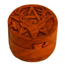 Hirsch & Pentagramm (Schmuckdose aus Holz)