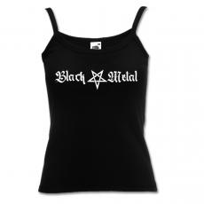 Black Metal + Pentagramm [lang] Girly Spaghetti-Trger-Shirt