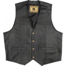 Leather vest with knobs