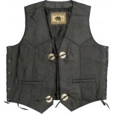 Leather vest - laced at the side