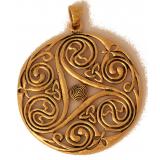 Groes Triskele Amulett Danu (Kettenanhnger in Bronze)