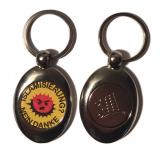 Islamisierung - Nein Danke (Key ring with trolley coin in silver)