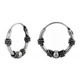 Kalina - Hoops silver ball (earrings in silver)