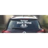 Hooligan Black Metal Rear Window Sticker