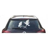 Ravens attack Christian fish (Rear Window Sticker)