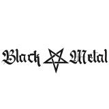 Black Metal + Pentagramm [lang] Autoaufkleber