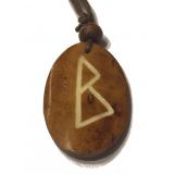 Berkana Rune - Pendant of bone (brown)