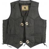 Leather vest - laced at the side